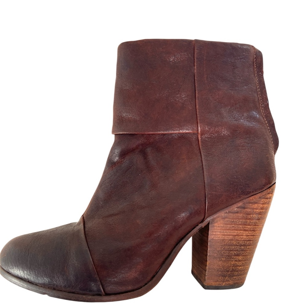 Rag & Bone Brown Ankle Boots with Chunky Heel
